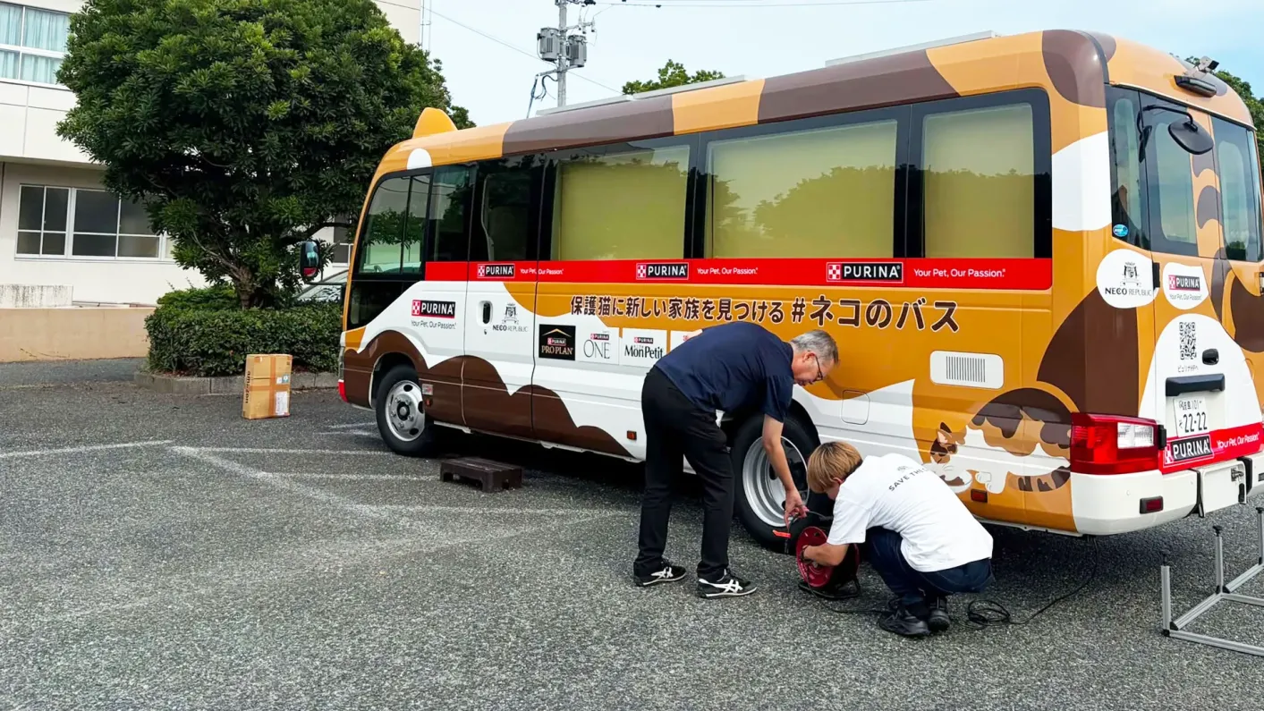 「ネコのバス」による被災地支援を開始